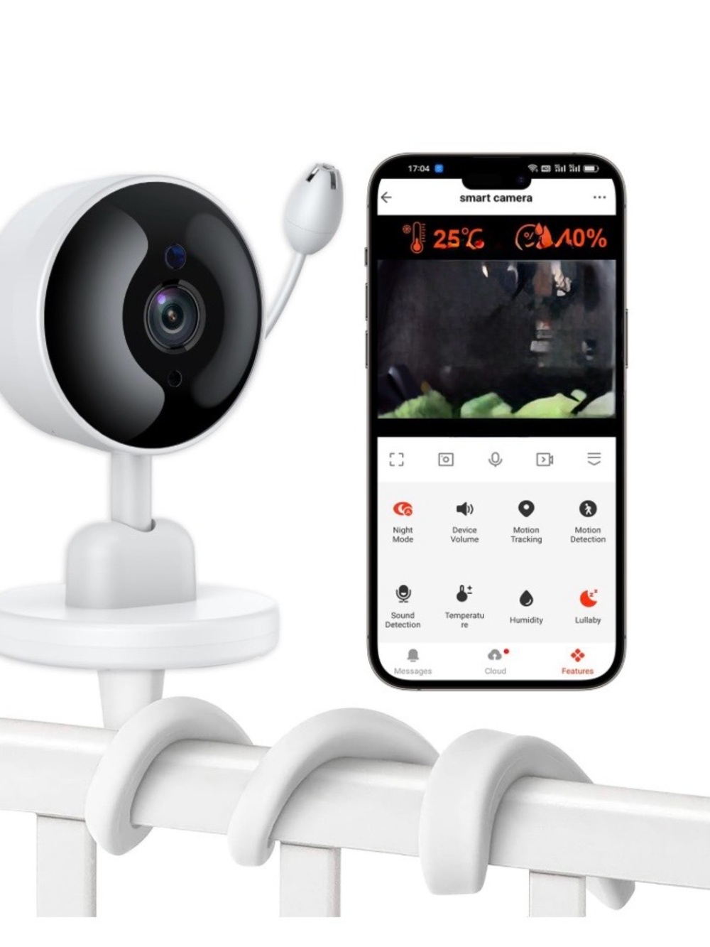 White Smart Home Security Camera with App